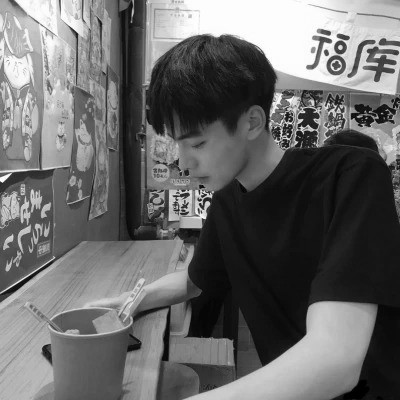 男生头像黑白高冷图片