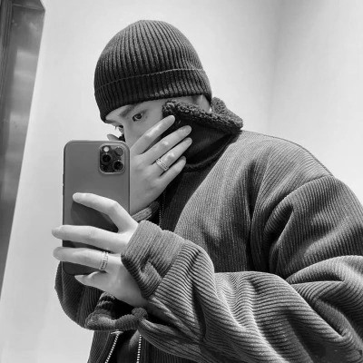 男生头像黑白高冷图片