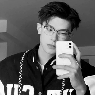 男头黑白真人头像高冷帅气图片