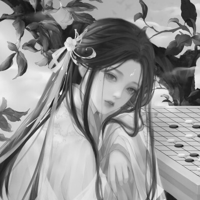 黑白系古风女头