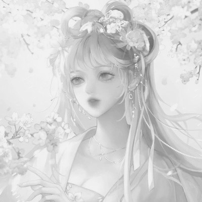 黑白系古风女头