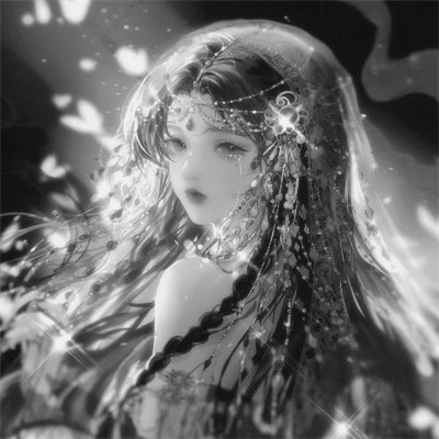 黑白系古风女头