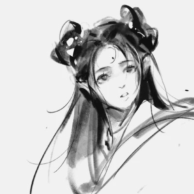 黑白系古风女头