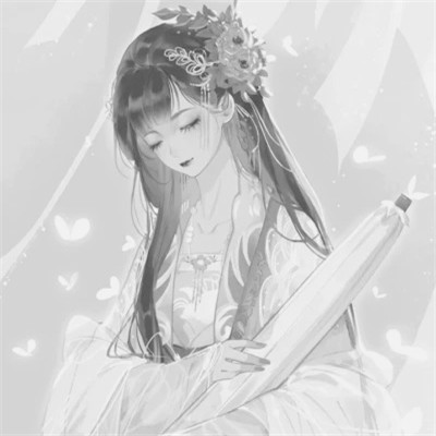 黑白系古风女头