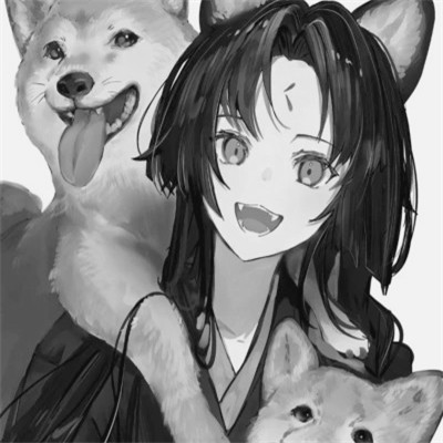 黑白系古风女头