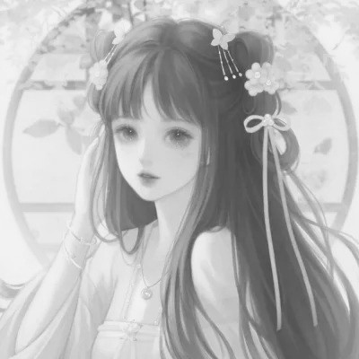 黑白系古风女头