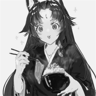 黑白系古风女头