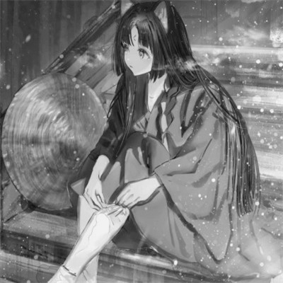 黑白系古风女头