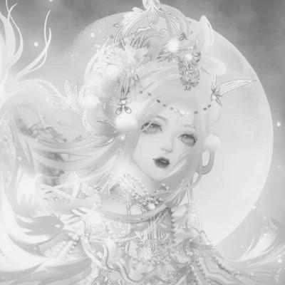 黑白系古风女头