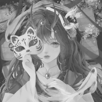 黑白系古风女头