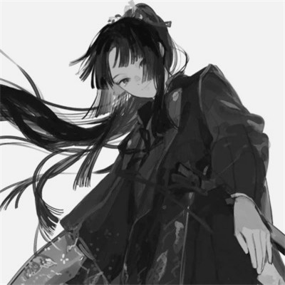 黑白系古风女头