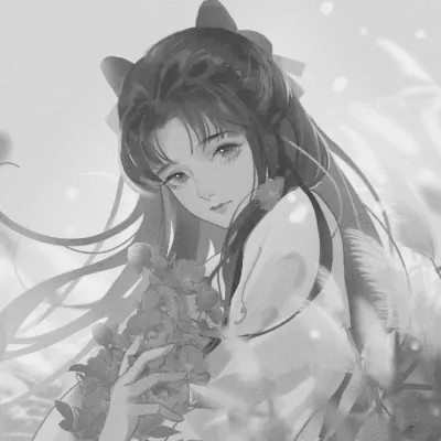 黑白系古风女头