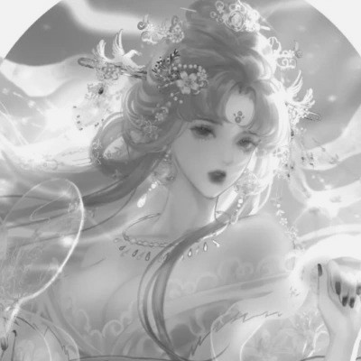 黑白系古风女头