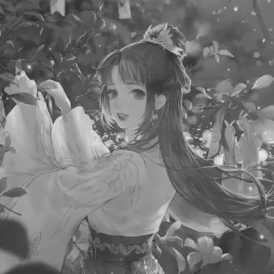 黑白系古风女头