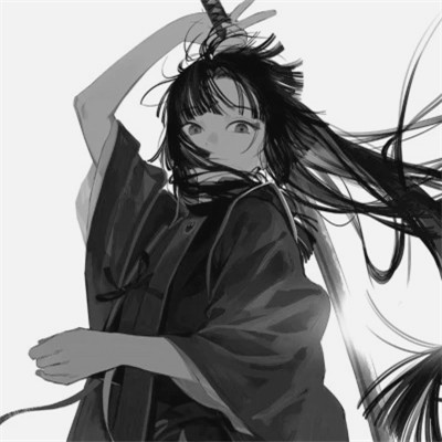 黑白系古风女头