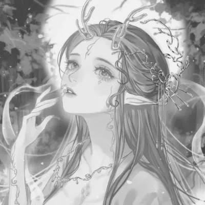 黑白系古风女头