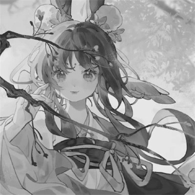 黑白系古风女头