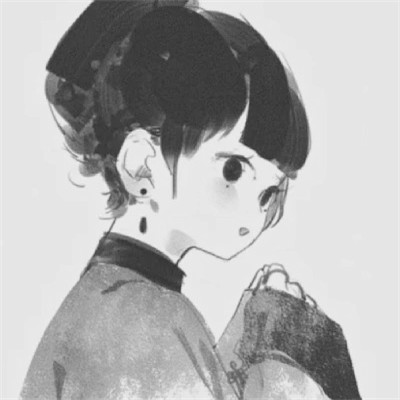 黑白系古风女头