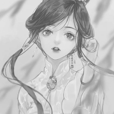 黑白系古风女头