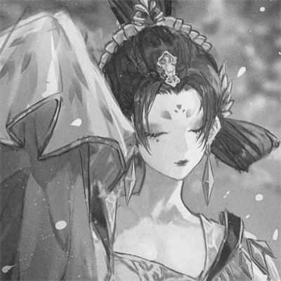 黑白系古风女头