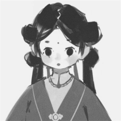 黑白系古风女头