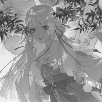 黑白系古风女头
