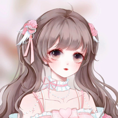 动漫粉系少女头像可爱图片
