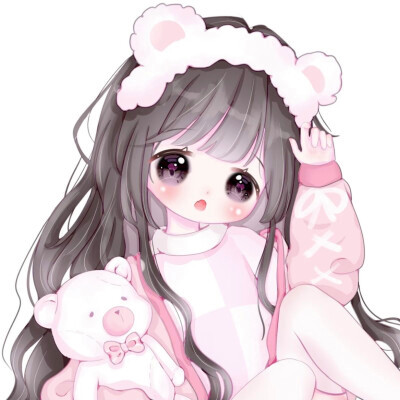 动漫粉系少女头像可爱图片