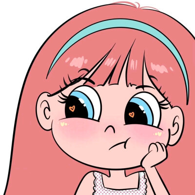 动漫粉系少女头像可爱图片