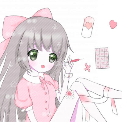 动漫粉系少女头像可爱图片