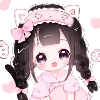 动漫粉系少女头像可爱图片
