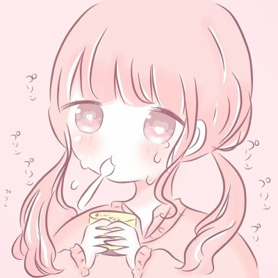 超可爱粉色系二次元动漫女头图片