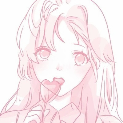 超可爱粉色系二次元动漫女头图片