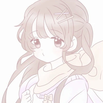 超可爱粉色系二次元动漫女头图片