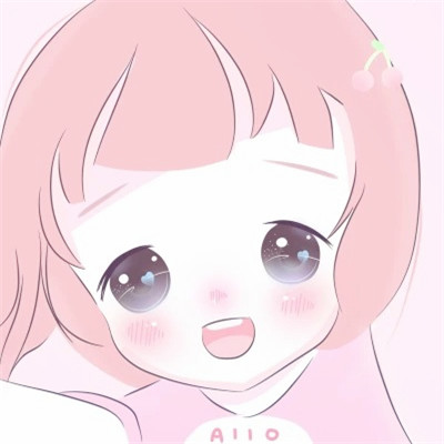 超可爱粉色系二次元动漫女头图片