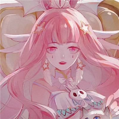 粉色系少女头像可爱