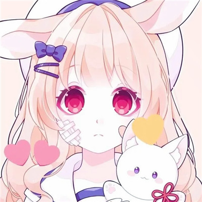 粉色系少女头像可爱