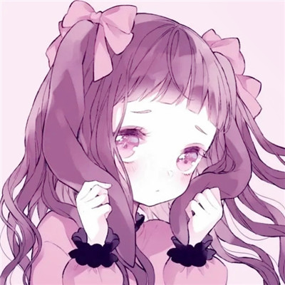 粉色系少女头像可爱