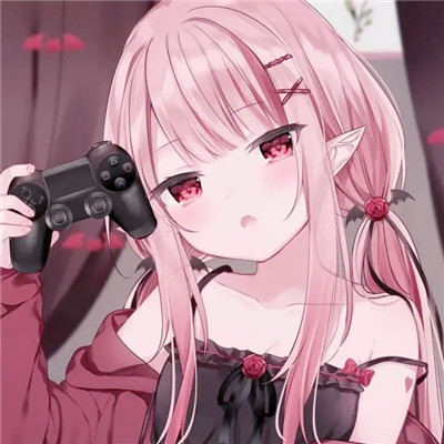 粉色系少女头像可爱
