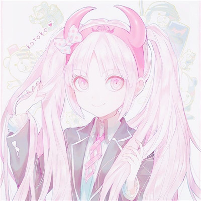粉色系少女头像可爱