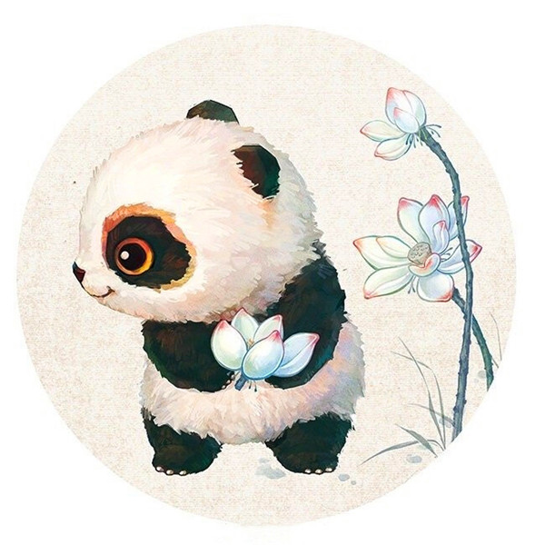可爱古风Q版熊猫头像图片