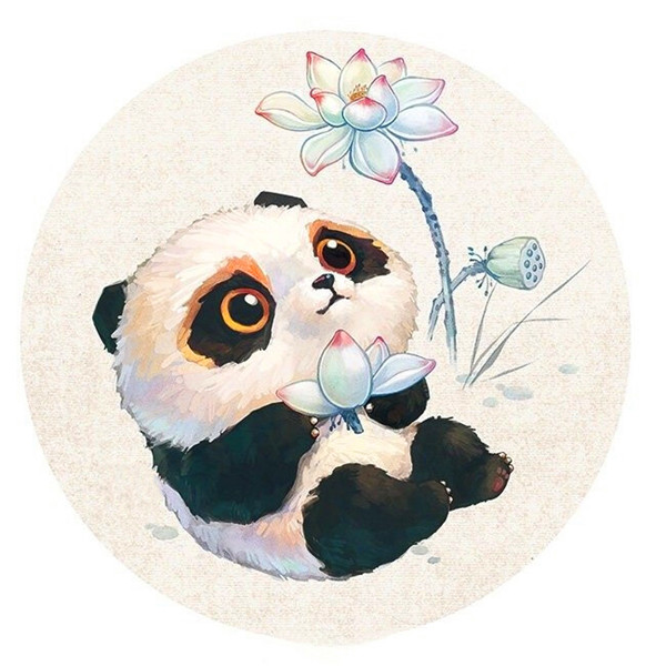 可爱古风Q版熊猫头像图片