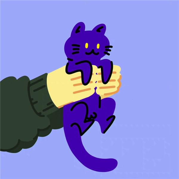 手绘可爱猫咪被抓团体头像图片