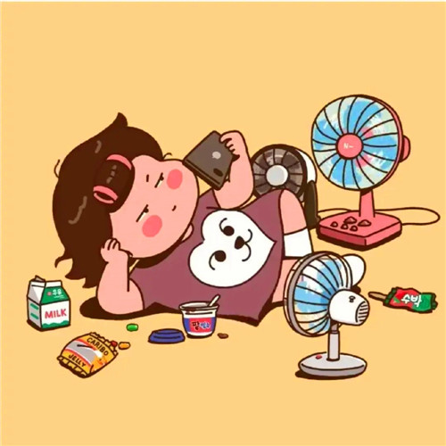 情头卡通可爱一男一女图片