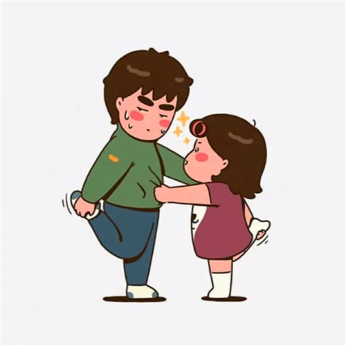 情头卡通可爱一男一女图片