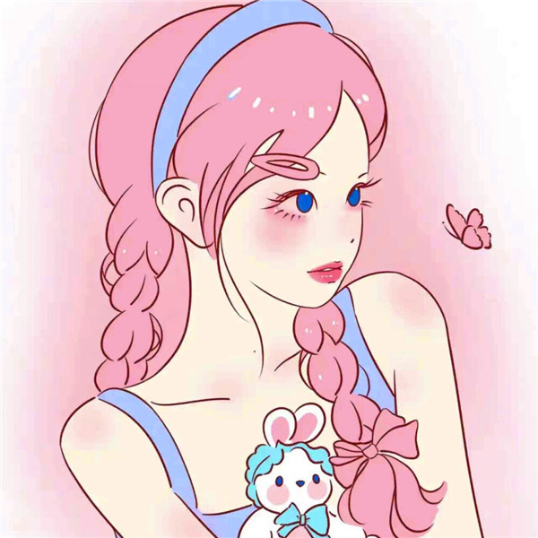 猫咪和女生头像图片