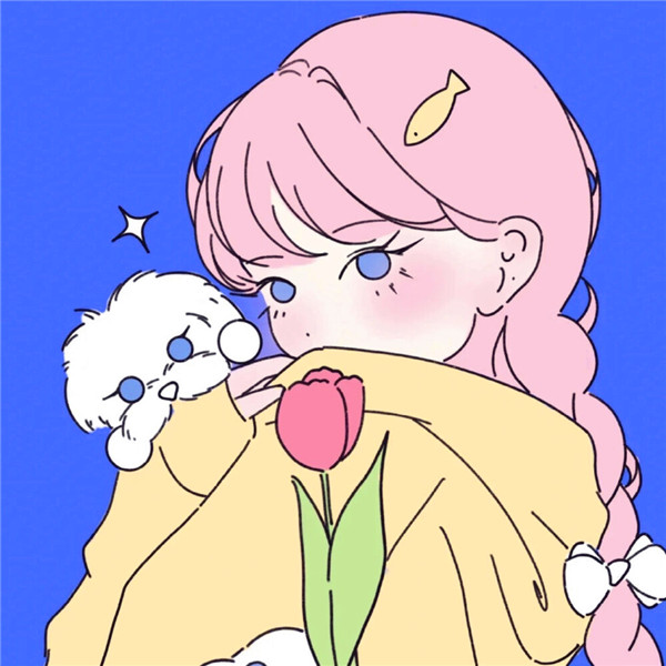 猫咪和女生头像图片