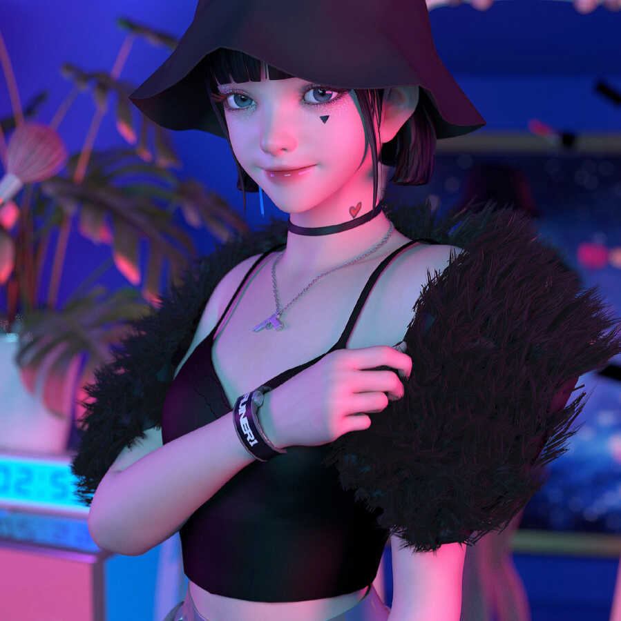 3D感动漫女头