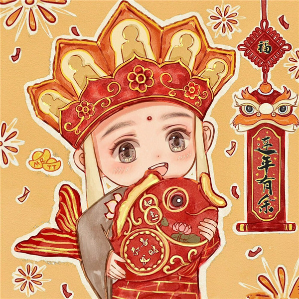 2025可爱喜庆的新年过年卡通头像图片