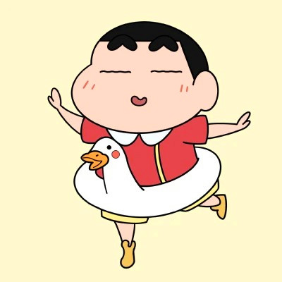 可爱蜡笔小新鸭子泳圈头像图片